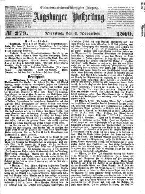 Augsburger Postzeitung Dienstag 4. Dezember 1860