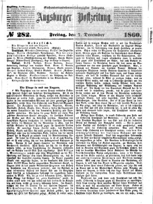 Augsburger Postzeitung Freitag 7. Dezember 1860