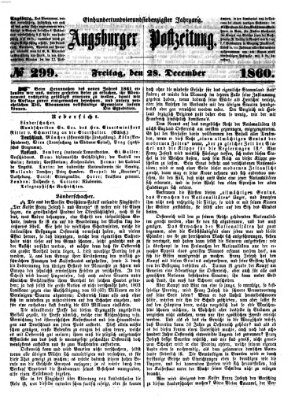 Augsburger Postzeitung Freitag 28. Dezember 1860