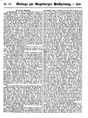 Augsburger Postzeitung Samstag 7. Juli 1860