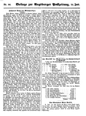 Augsburger Postzeitung Dienstag 24. Juli 1860