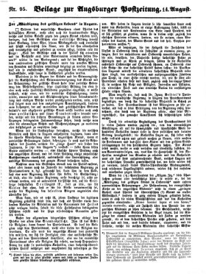 Augsburger Postzeitung Dienstag 14. August 1860