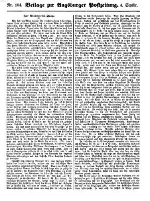 Augsburger Postzeitung Dienstag 4. September 1860