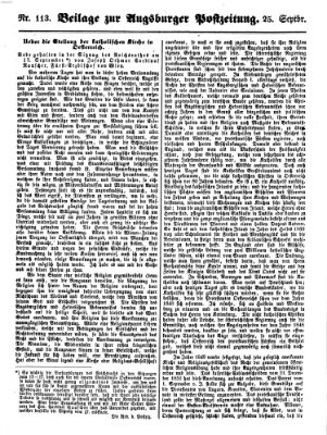 Augsburger Postzeitung Dienstag 25. September 1860