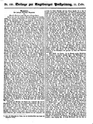 Augsburger Postzeitung Donnerstag 11. Oktober 1860