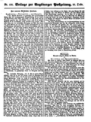 Augsburger Postzeitung Donnerstag 25. Oktober 1860