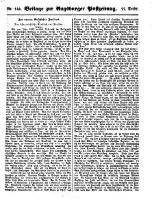 Augsburger Postzeitung Dienstag 11. Dezember 1860