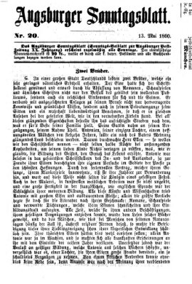 Augsburger Sonntagsblatt (Augsburger Postzeitung) Sonntag 13. Mai 1860