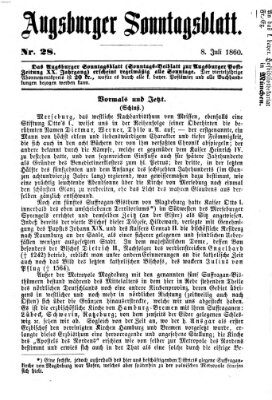 Augsburger Sonntagsblatt (Augsburger Postzeitung) Sonntag 8. Juli 1860