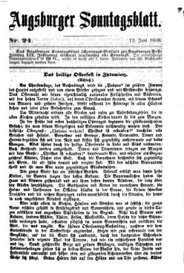 Augsburger Sonntagsblatt (Augsburger Postzeitung) Sonntag 12. Juni 1859