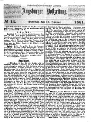 Augsburger Postzeitung Dienstag 15. Januar 1861