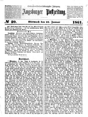 Augsburger Postzeitung Mittwoch 23. Januar 1861