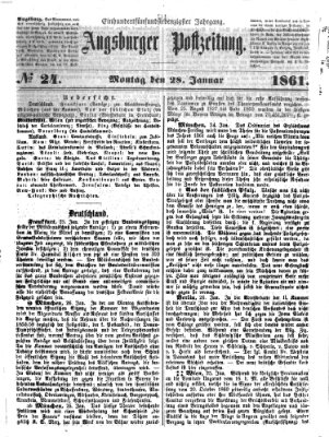 Augsburger Postzeitung Montag 28. Januar 1861