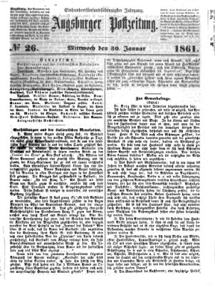 Augsburger Postzeitung Mittwoch 30. Januar 1861