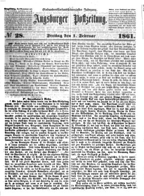 Augsburger Postzeitung Freitag 1. Februar 1861