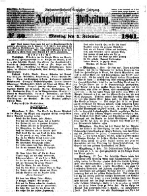 Augsburger Postzeitung Montag 4. Februar 1861