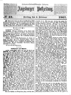 Augsburger Postzeitung Freitag 8. Februar 1861