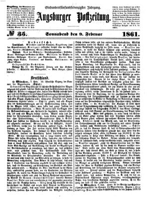 Augsburger Postzeitung Samstag 9. Februar 1861