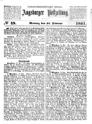 Augsburger Postzeitung Montag 25. Februar 1861