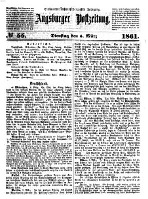 Augsburger Postzeitung Dienstag 5. März 1861