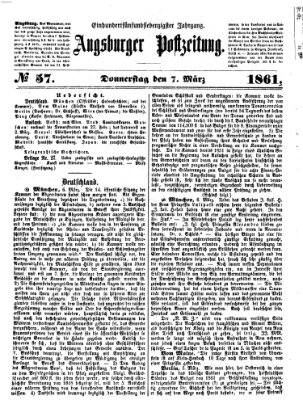 Augsburger Postzeitung Donnerstag 7. März 1861