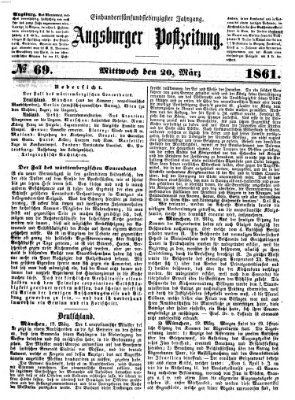 Augsburger Postzeitung Mittwoch 20. März 1861