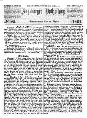 Augsburger Postzeitung Samstag 6. April 1861