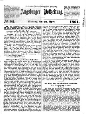 Augsburger Postzeitung Montag 22. April 1861