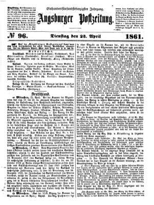 Augsburger Postzeitung Dienstag 23. April 1861