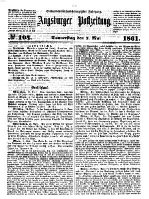 Augsburger Postzeitung Donnerstag 2. Mai 1861