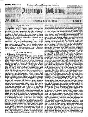 Augsburger Postzeitung Freitag 3. Mai 1861