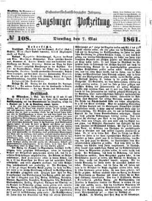 Augsburger Postzeitung Dienstag 7. Mai 1861