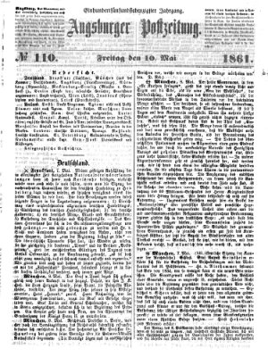 Augsburger Postzeitung Freitag 10. Mai 1861