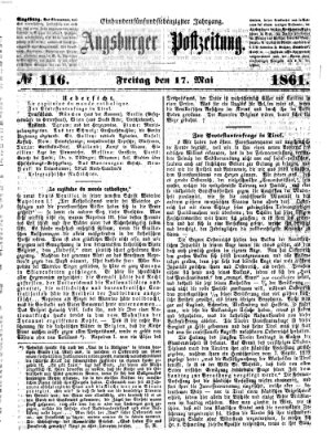 Augsburger Postzeitung Freitag 17. Mai 1861