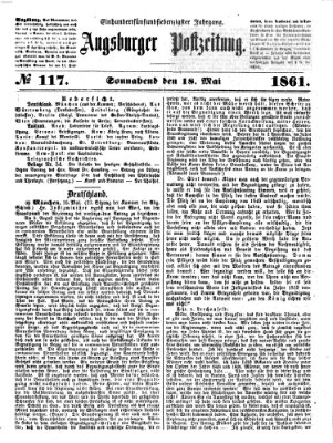 Augsburger Postzeitung Samstag 18. Mai 1861