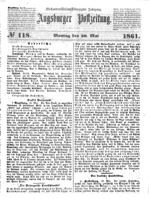 Augsburger Postzeitung Montag 20. Mai 1861