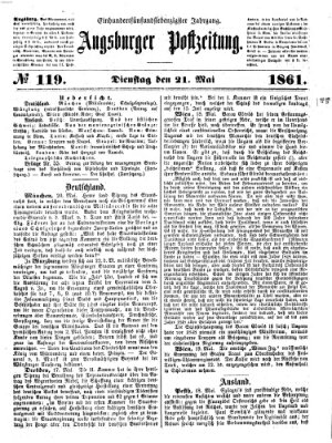 Augsburger Postzeitung Dienstag 21. Mai 1861