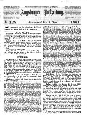 Augsburger Postzeitung Samstag 1. Juni 1861