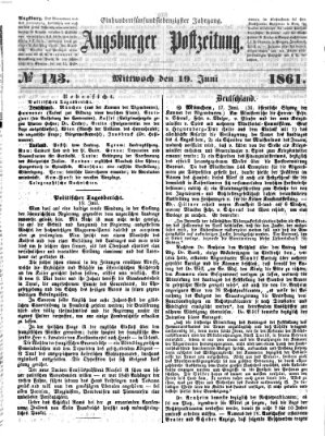 Augsburger Postzeitung Mittwoch 19. Juni 1861