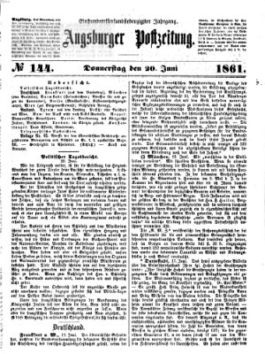 Augsburger Postzeitung Donnerstag 20. Juni 1861