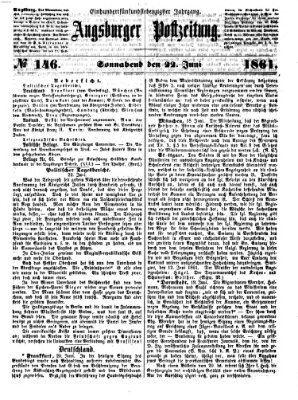 Augsburger Postzeitung Samstag 22. Juni 1861