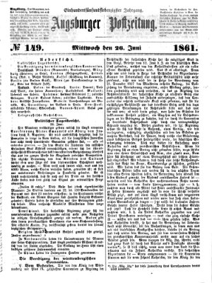 Augsburger Postzeitung Mittwoch 26. Juni 1861