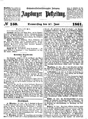 Augsburger Postzeitung Donnerstag 27. Juni 1861