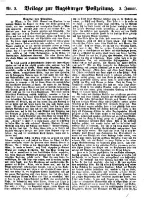 Augsburger Postzeitung Donnerstag 3. Januar 1861