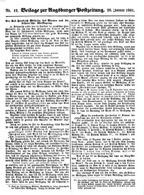 Augsburger Postzeitung Dienstag 29. Januar 1861