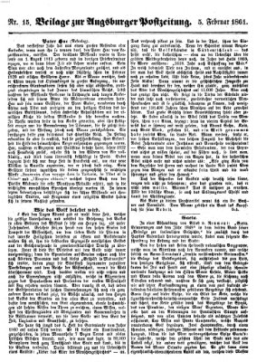 Augsburger Postzeitung Dienstag 5. Februar 1861