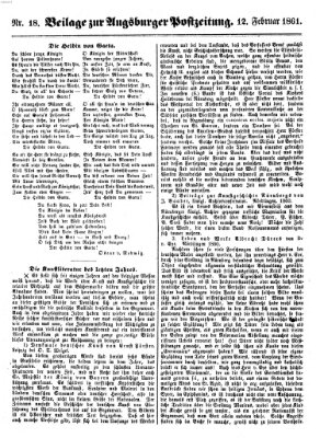 Augsburger Postzeitung Dienstag 12. Februar 1861