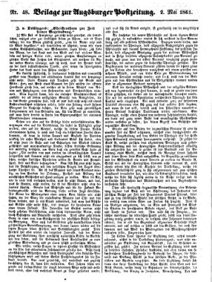 Augsburger Postzeitung Donnerstag 2. Mai 1861