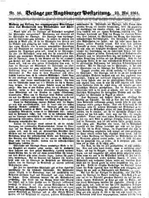 Augsburger Postzeitung Donnerstag 23. Mai 1861