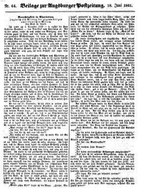 Augsburger Postzeitung Dienstag 18. Juni 1861